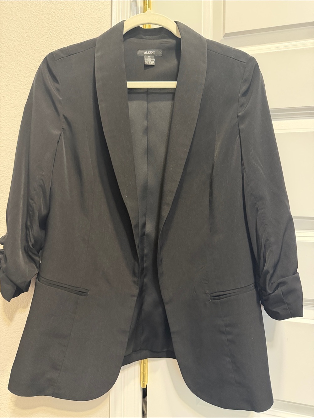 Alfani Black Shawl Collar Women's Blazer